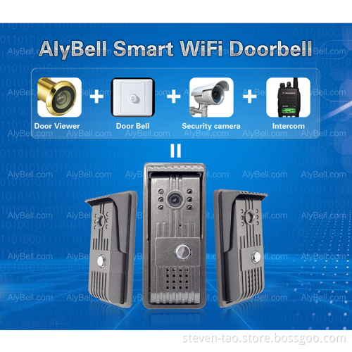 Smartphone/tablet app unlock 8M night vision infrared video wifi Alytimes cheapest wireless intercom
